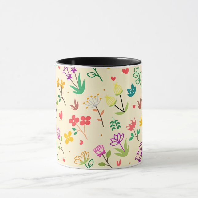 Mug Love Garden Fleurs et Coeurs de printemps (Centre)