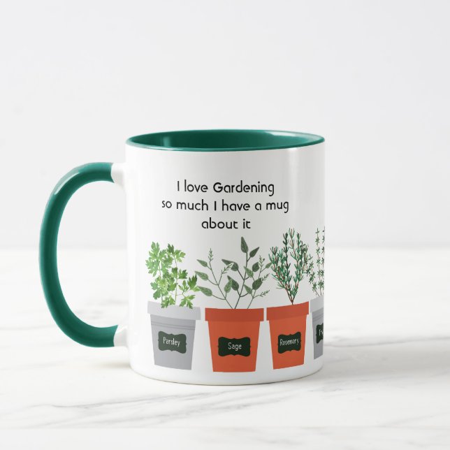 Mug Love Gardening tant je tellement de citations amus (Gauche)
