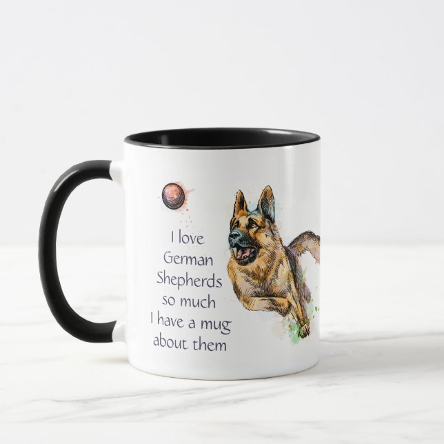 Mug Love German Shepherd Dog (Gauche)