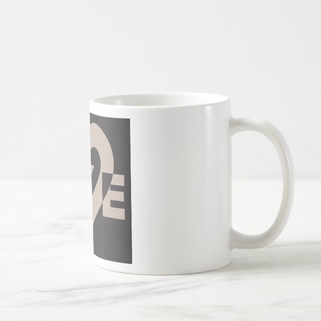 Mug Love Grey sur Black (Droite)