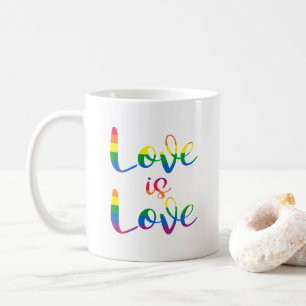 Mug Love Is Love Script Gay pride