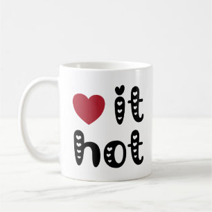 Mug Love It Hot with Hearts