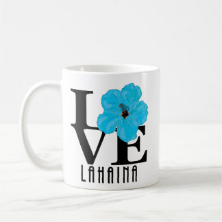 Mug LOVE Lahaina Hibiscus bleu 11oz
