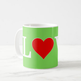Mug LOVE Lime Vert Moderne