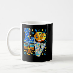 Mug LOVE Mignonne Hanoukka Décorations Dreidel Menorah