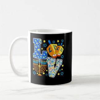 Mug LOVE Mignonne Hanoukka Décorations Dreidel Menorah