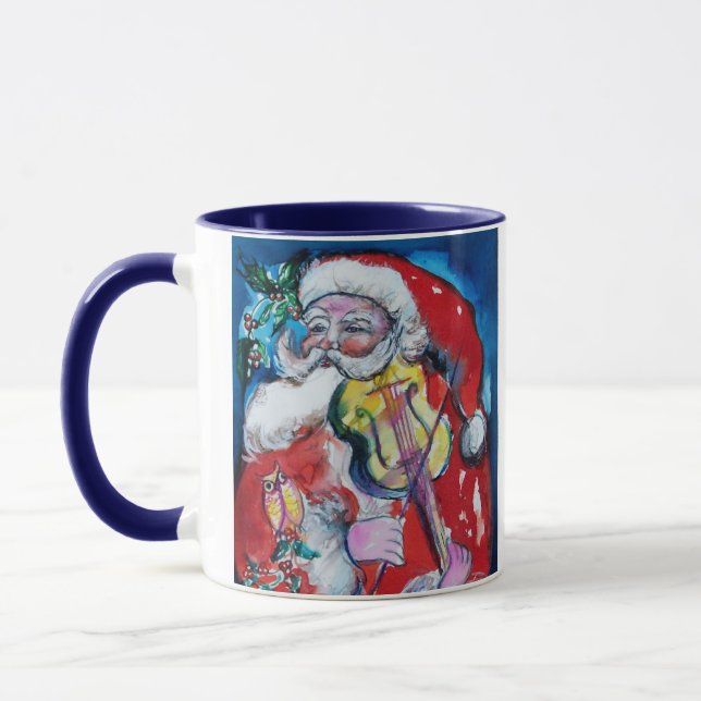 MUG LOVE MUSICAL XMAS PARTY SANTA CLAUS VIOLIN JOUEUR (Gauche)