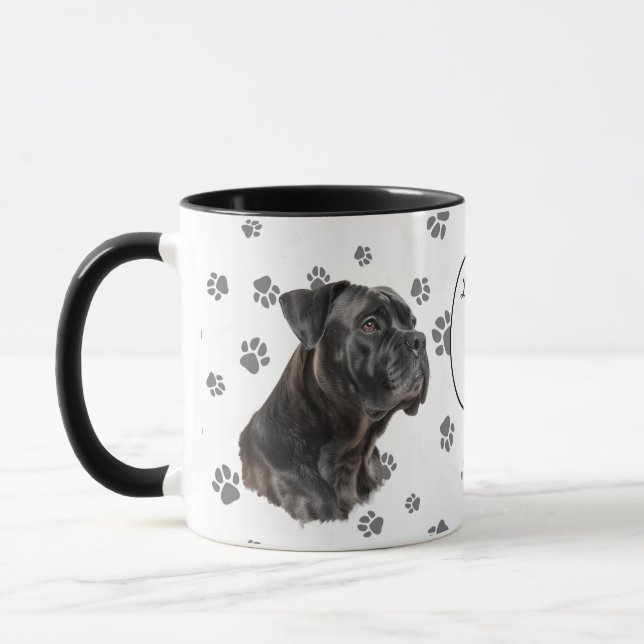 Mug Love My Cane Corso Dog Pawprint (Gauche)