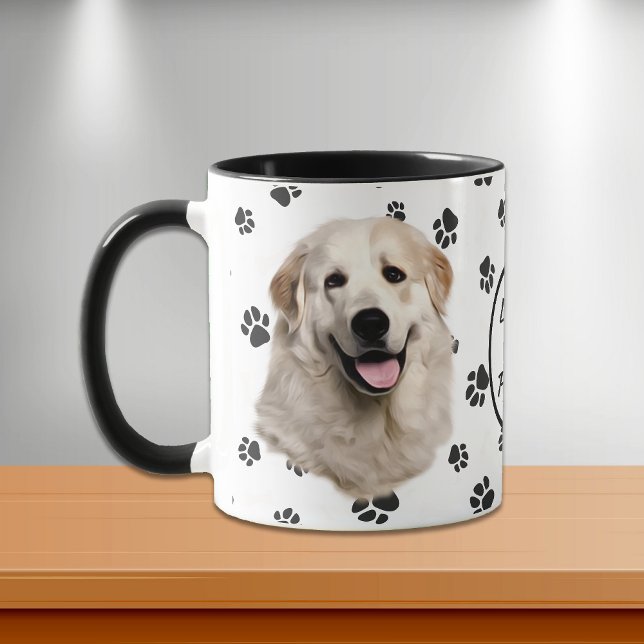 Mug Love My Great Pyrenees Chien Pawprint (Créateur téléchargé)