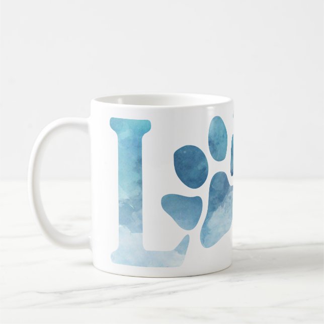 Mug Love Paw Blue (Gauche)