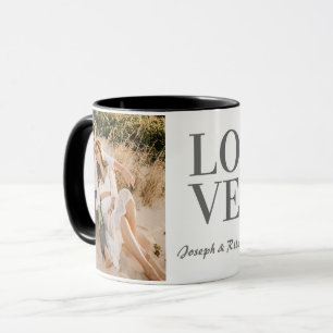 Mug "LOVE" personnalisable Plan photo complet & nom