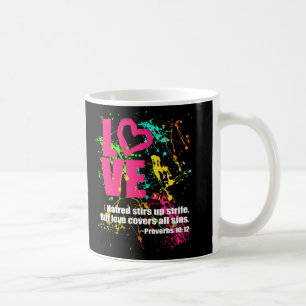Mug Love Proverbes Bible Verse Neon Paint Splatter