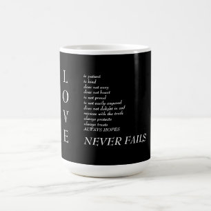Mug Love Scripture Définition Typographie Noir