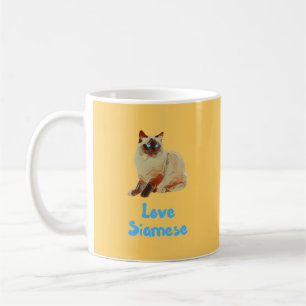 Mug Love Siamese Cats