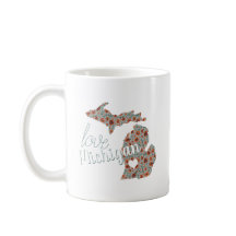 Love State Of Michigan Poppies Flore Pattern