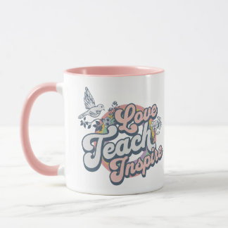 Mug Love Teach Inspire cadeau pour les enseignants