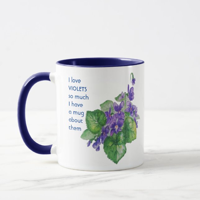 Mug Love VIOLETS tellement je tellement de Citation am (Gauche)