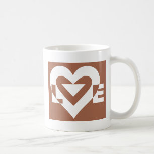 Mug Love White sur Brown