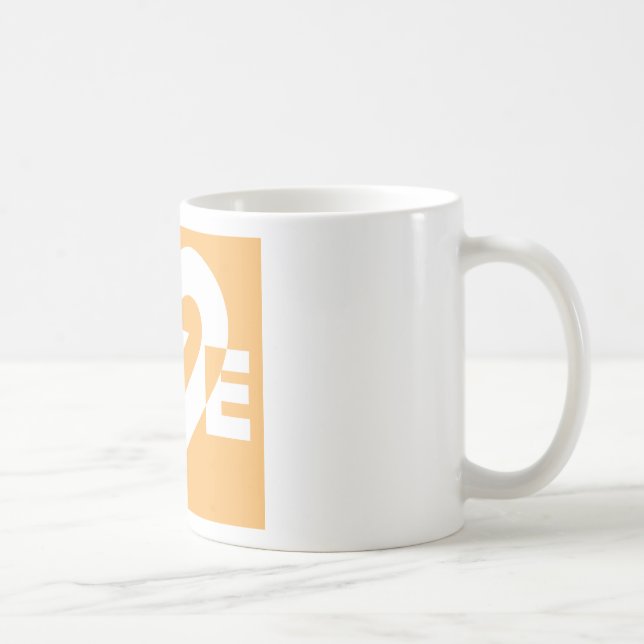 Mug Love White sur Orange (Droite)