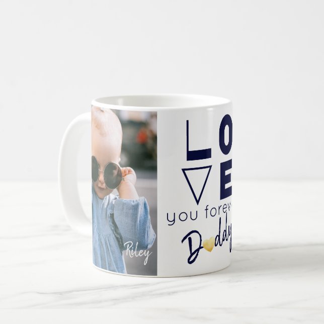 Mug Love You Daddy Twin Photo (Devant gauche)