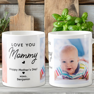 Mug Love You Maman Custom 2 Photo Mignonne Fête des Mè