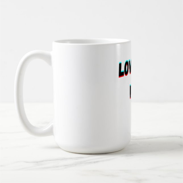 Mug Love You Mom - Typographie manuscrite au coeur (Gauche)