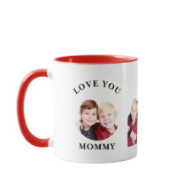 Love You Mommy Personnalisée Photo de famille pers