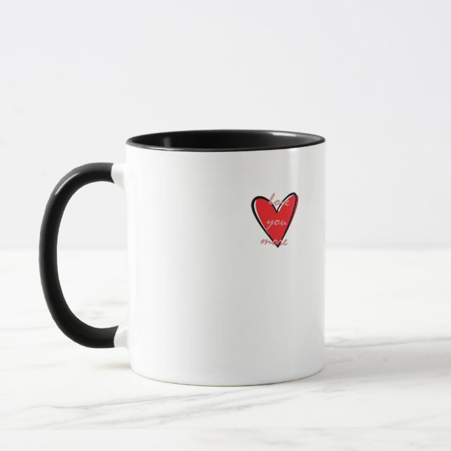 Mug Love You More Creative Minimal Style  (Gauche)