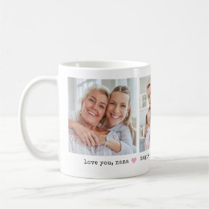 Mug Love You, Nana Trois photos et un cœur de la cou