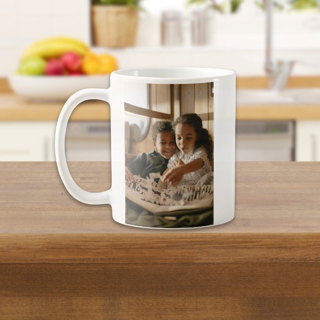 Mug Love You Papa Simple Script Photo (We Love You Papa Photo Mug)