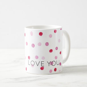 Mug LOVE YOU Pink Pois Sweet Valentine Special