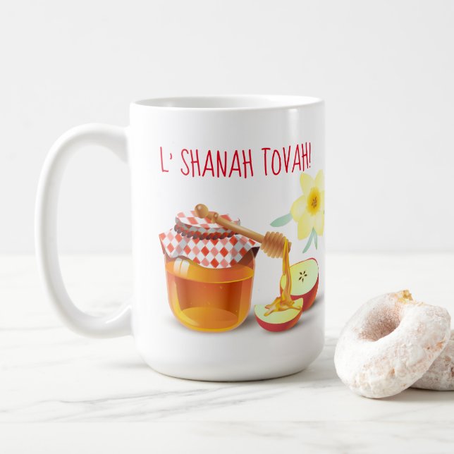 Mug L'Shanah Tovah ! Un bon et doux miel du Nouvel An (Avec donut)