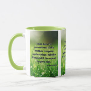 Mug Luc 17:3 KJV Bible Écriture Pic Deux Tons