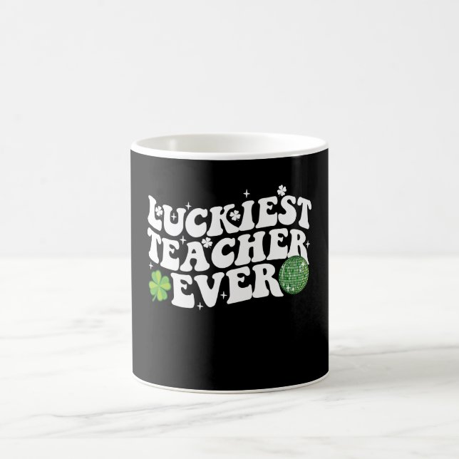 Mug Luckiest enseignant jamais Disco Ball Shamrock Sup (Centre)