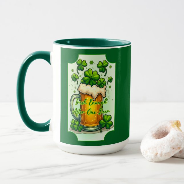 Mug Lucky Beer St Patrick’s Day Shirt – caneca (Avec donut)