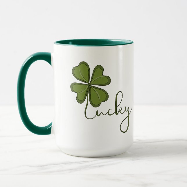 Mug Lucky Four Leaf Clover (Gauche)