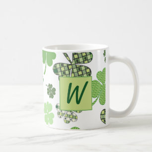 Mug Lucky Monogram St. Patrick's Day Clovers