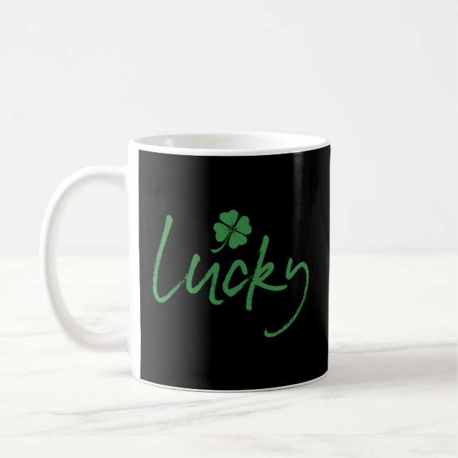 Mug Lucky St Patrick'S Day Irlandais Shamrock 4 Leaf C (Gauche)