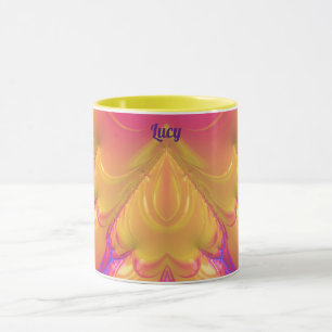 Mug LUCY ~ Zany 3D ~ Rose Yellow Blue ~ 3D Musique