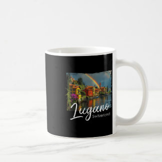 Mug Lugano Vintage Suisse T-shirt Alpes Randonnée Lac