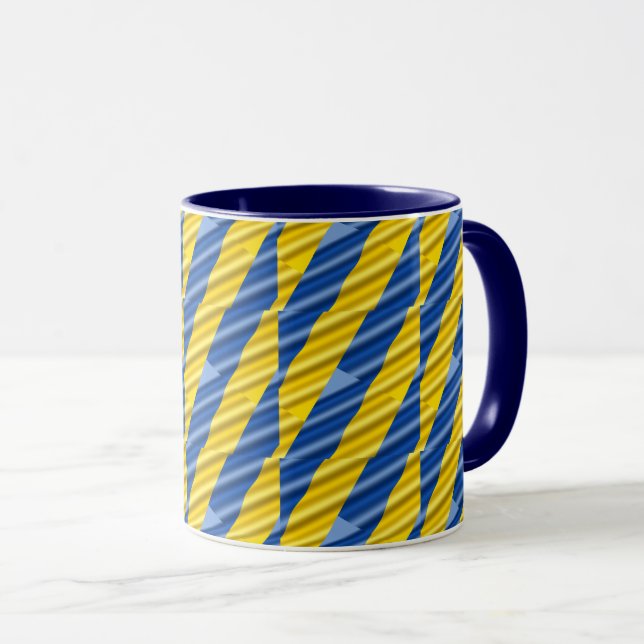 Mug L'Ukraine jaune bleu inspire la paix ni la guerre (Devant droit)