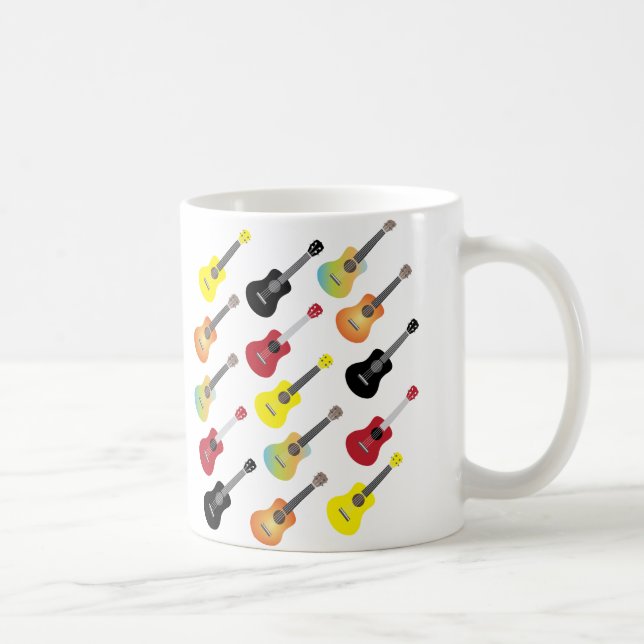 Mug L'ukulélé colorée modèle la musique (Droite)