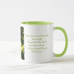Mug Lumière de soirée avec la libellule/poème de