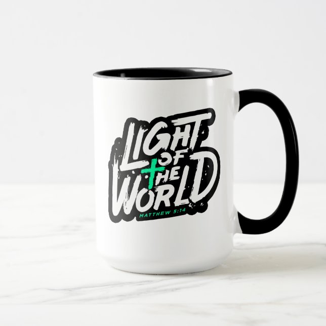 Mug Lumière du monde matthew 5:14 (Droite)