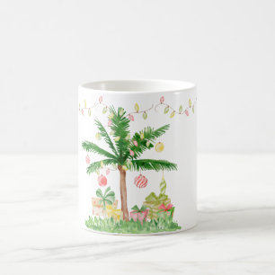 Mug Lumières de Noël tropicale Aquarelle