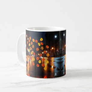 Mug Lumières de ville sous la pluie néon