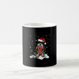 Mug lumières schnautiques de Noël mignonnes avec chape