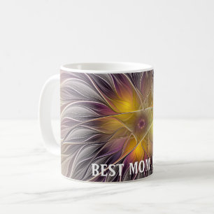 Mug Lumineuse Fleur colorée Abstrait Fractal Best Mama