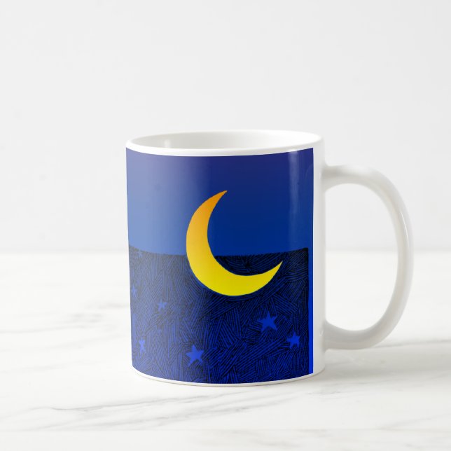 Mug Lune et étoiles Art du soir Vintage (Droite)