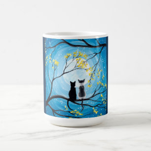 Mug Lune lunatique avec des chats